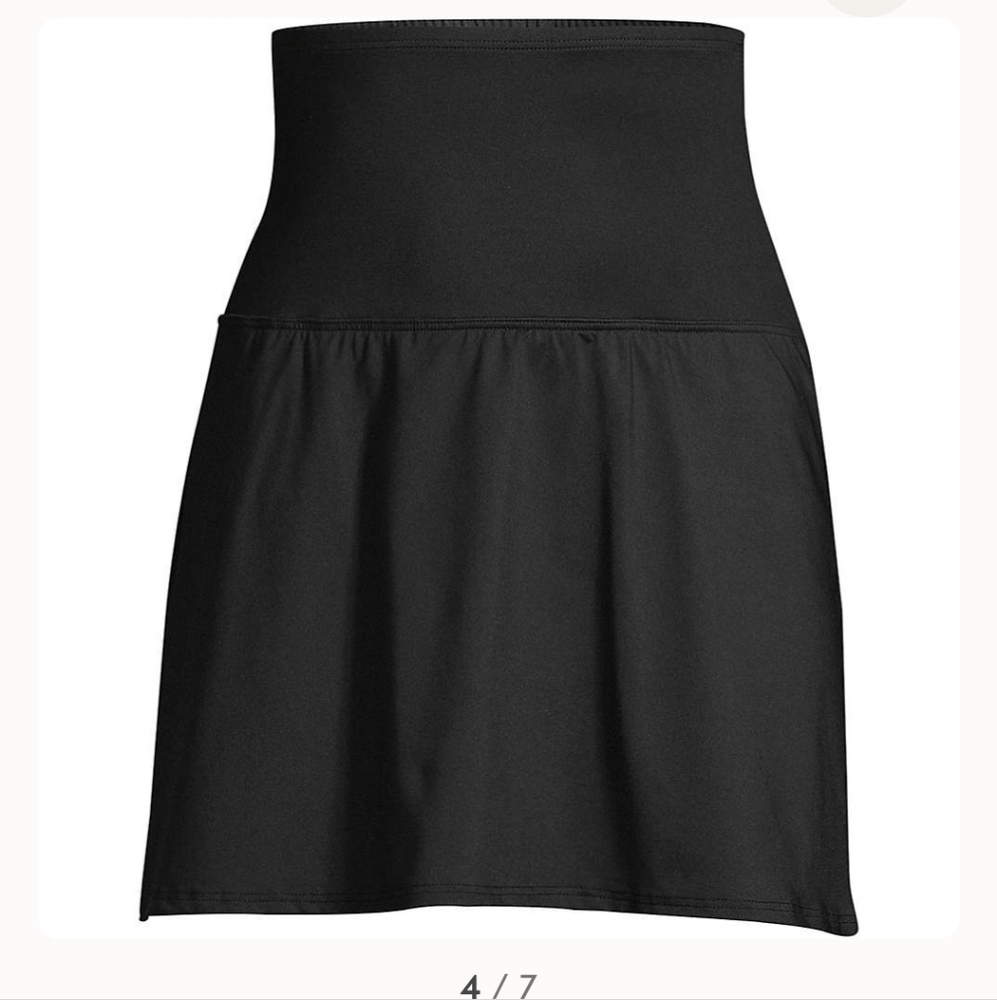 Land's End Black Women's Ultra High Waisted Swim Skirt size 12